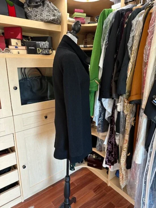 Karl Lagerfeld Black Vintage Blazer Size 36 - Picture 2 of 7